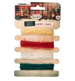 JMA-FN-RIB15 - Organza (5mm) & hemp cord Festive Nostalgia nr.15