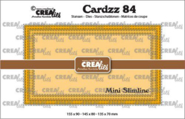 CLCZ84 Crealies Cardzz Mini Slimline D met dubbele stiksteek