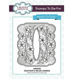 UMS826 Creative Expressions To Die For Stamp Heather's Wildflowers