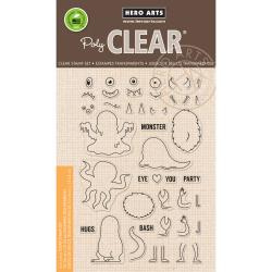 HA-CM172 Hero Arts Clear Stamps Mix & Match Monsters 4"X6"