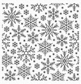 BG-156 Snowflake Flurry Background Rubber Stamp