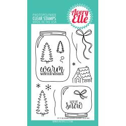 106318 Avery Elle Clear Stamp Set Warm Wishes 4"X6"
