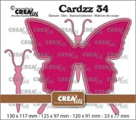 CLCZ34 Crealies Cardzz no 34 Zwaluwstaart vlinder