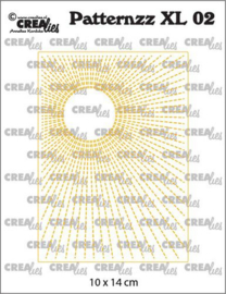 CLPATXL02 Crealies Patternzz XL Zon in stiklijn