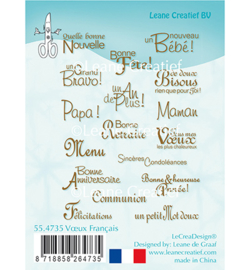 55.4735 Leane Creatief Clear Stamp Vœux Français