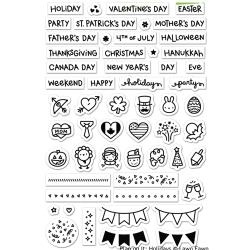 LF1231 Lawn Fawn Clear Stamps Plan On It: Holidays
