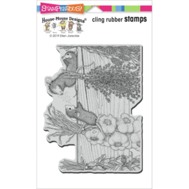654051 Stampendous House Mouse Cling Stamp Drying Herbs