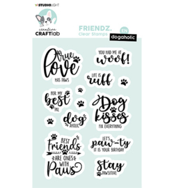 CCL-FR-STAMP166 What the Woof Text lines Friendz nr.166