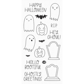 CS495 My Favorite Things Clear Stamps Ghostly Greetings 4"X8"