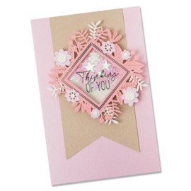 665655 Sizzix Framelits Die & Stamp Set Floral Celebration By Olivia Rose