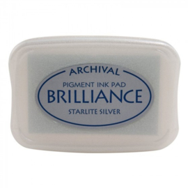 BR1-93 Brilliance ink pad starlite silver