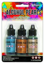 TANK65548 Ranger Alcohol Ink Pearls Kit 4 Celestial, Mineral, Smolder
