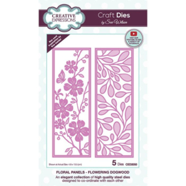CED2050 Creative Expressions Craft die floral panels Dogwood