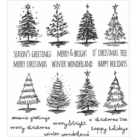 CMS-LG 249 Tim Holtz Cling Stamps Scribbly Christmas