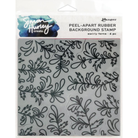 HUR67 74311 Simon Hurley create. Cling Stamps Swirly Ferns 6"X6"