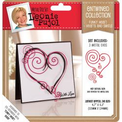 376850 Leonie Pujol Metal Die Hearts & Swirls