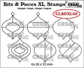 CLBPXL05 Crealies Clearstamp Bits&Pieces XL no. 05 Kerstballen