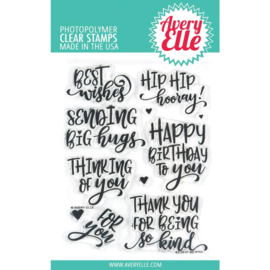 559109 Avery Elle Clear Stamp Set  So Kind 4"X6"