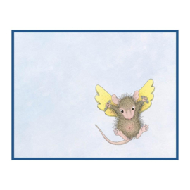 RSC012 House Mouse Cling Rubber Stamp Flying To See You