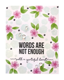 STP-005 Spellbinders Words Are Not Enough Clear Stamps