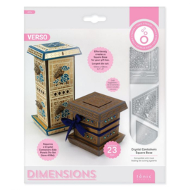 4117E Tonic Studios Dimensions die set crystal container Square base