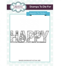 UMS683 Stamps To Die For Zentangled Happy