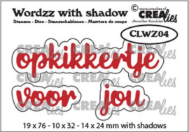 CLWZ04 Crealies Wordzz with Shadow opkikkertje voor jou