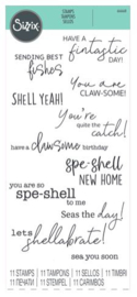 666668 Sizzix Clear Stamps Set 11PK Seas the Day by Sizzix