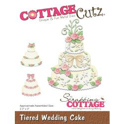 059291 CottageCutz Dies Tiered Wedding Cake 2.3"X3"