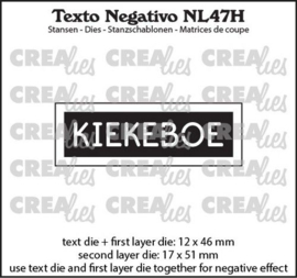 NL47H Crealies Texto Negativo KIEKEBOE