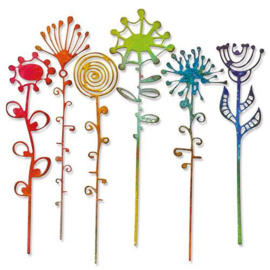 665846 Sizzix Thinlits Die Set 6PK Artsy Stems by Tim Holtz