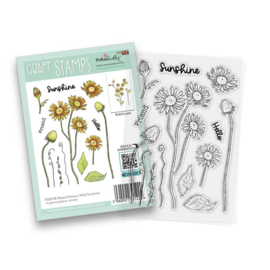 PD8748 Mixed Flowers Wild Sunshine Craft Stamps  14pcs