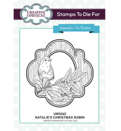 UMS843 To Die For Stamp Natalies's Christmas Robin