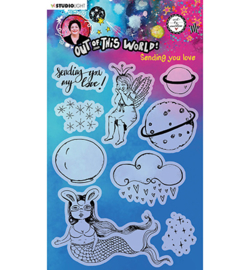 ABM-OOTW-STAMP72 - ABM Clear Stamp Sending you love Out Of This World nr.72