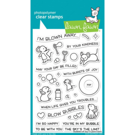 LF2500 Lawn Fawn Clear Stamps Bubbles Of Joy 4"X6"