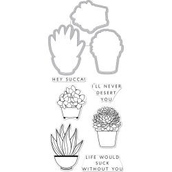 252049 Hero Arts Florals Stamp & Cut Succulent