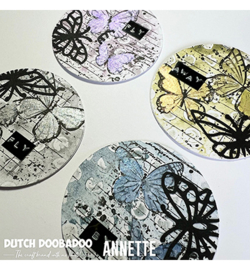 497.004.004 Dutch DooBaDoo Rubber stamp 1 ATC Butterfly