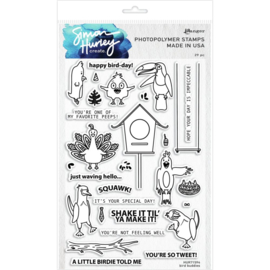 617501 Simon Hurley create Cling Stamps Bird Buddies 6"X9"