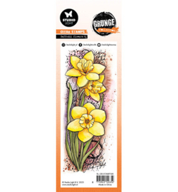 SL-GR-STAMP396 Daffodil flowers Grunge collection nr.396