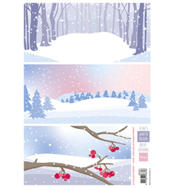 AK0091 Marianne Design Knipvel A4, Eline's Winter Dreams backgrounds
