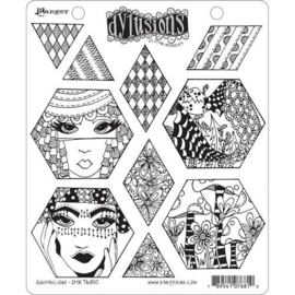 DYR76803 Ranger Dylusions Cling Stamp Set Quilt As You Go