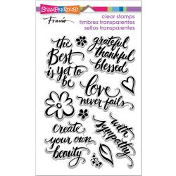 560489 Stampendous Perfectly Clear Stamps Script Sayings