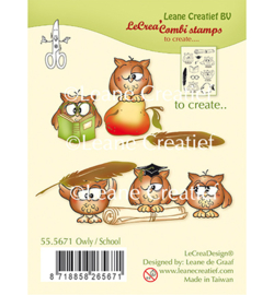 555671 Clear Stamp Combi Owly / School