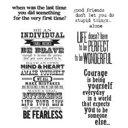 036444 Tim Holtz Cling Rubber Stamp Set Way With Words