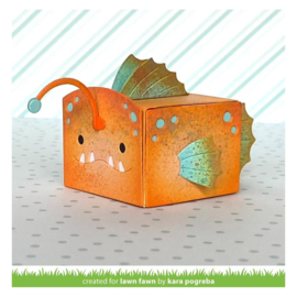 LF3184 Lawn Cuts Custom Craft Die Tiny Gift Box Anglerfish Add-On 9/Pkg