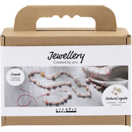 977798 Creativ Company Mini Hobbyset Sieraden, Halskettingen en armband, roze