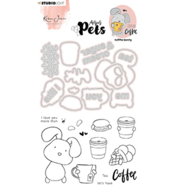 KJ-MBKJ-SCD08 KJ Stamp & Cutting Die, Complete Pets Bunny Missees nr.08