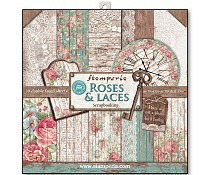 SBBL25 Stamperia Roses & Laces 12x12 Inch Paper Pack