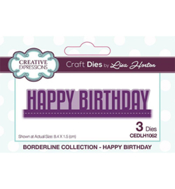 CEDLH1062 Cutting & embossing Happy Birthday