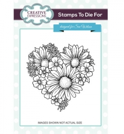 UMS677  Stamps To Die For Heart of Blossoms